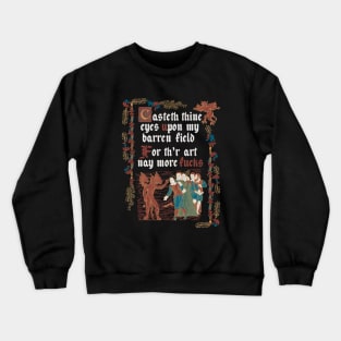 No More F*cks Medieval Style - funny retro vintage English history Crewneck Sweatshirt